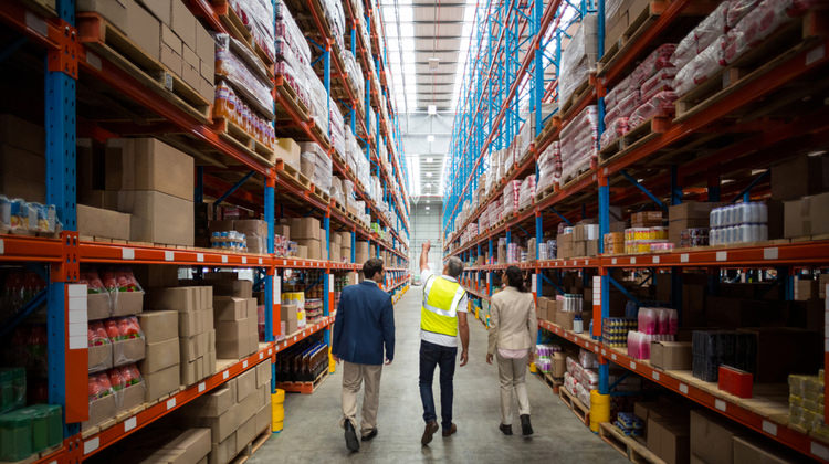 Efficient warehousing with organised inventory, high racking systems, and streamlined logistics for optimised storage and operations.